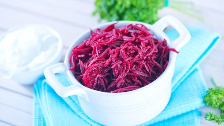 Grated Raw beet salad