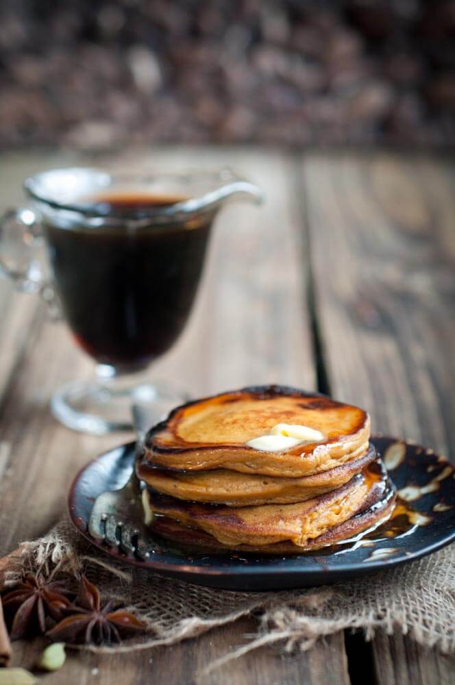 Sweet Potato (or winter squash) and Pecan Pancakes
