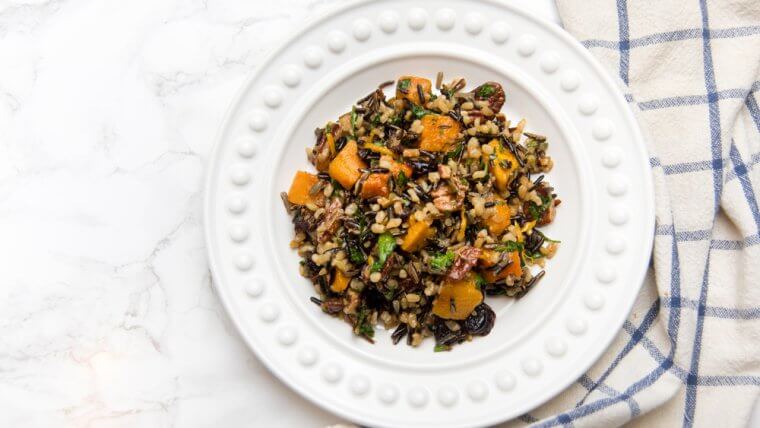 roasted sweet potato pilaf