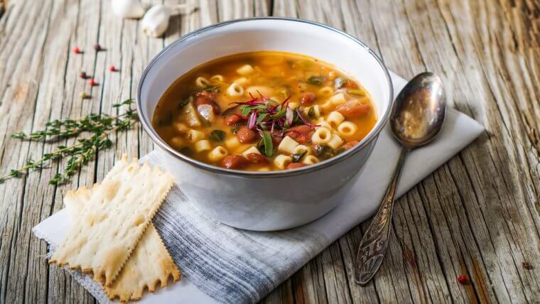 Bowl of Minestrone Soup