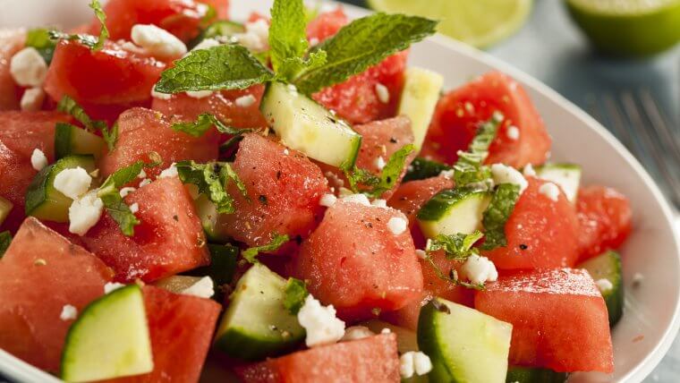 watermelon cucumber salad